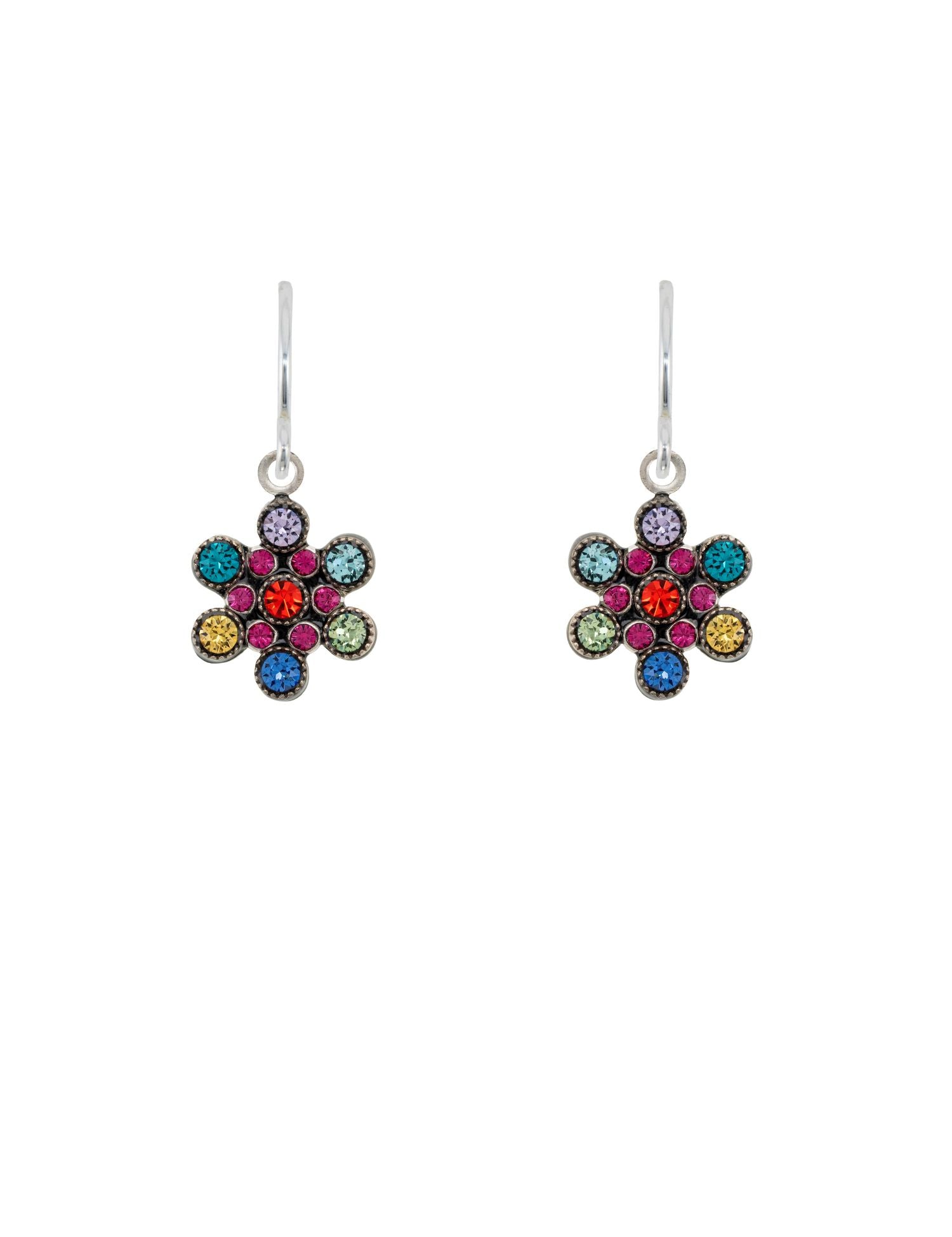 E514-MC Petite Fleur Earrings-Multicolor