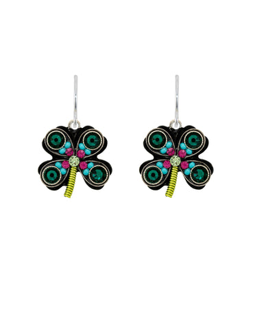 E521-MC Shamrock Earrings-Multicolor