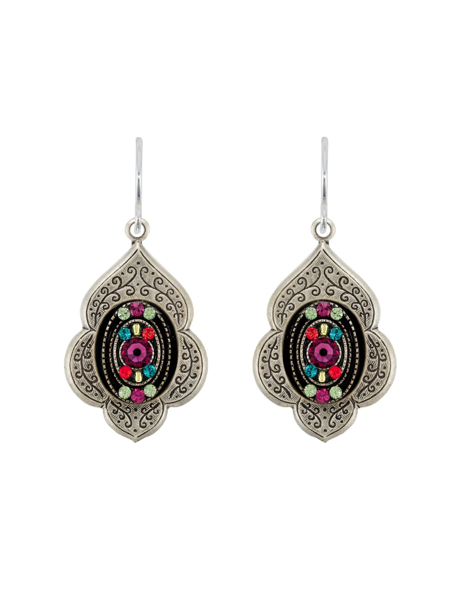 E526-MC Arabesque Earrings-Multicolor