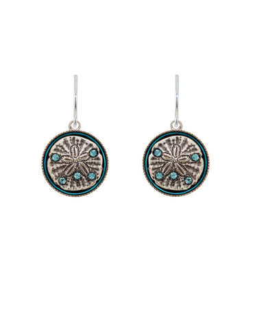 E556-SOFT Playa Sand Dollar Earrings-Soft