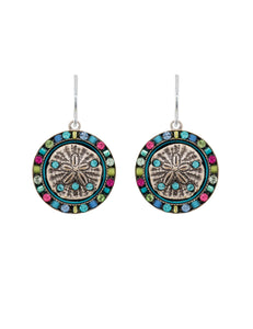 E557-Soft Playa Sand Dollar Earrings-Soft