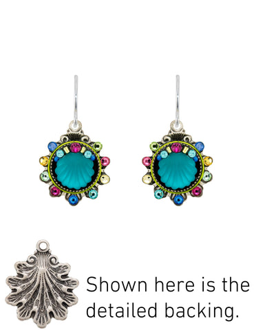 E568-SOFT Beach Glass Shell Earrings-Soft