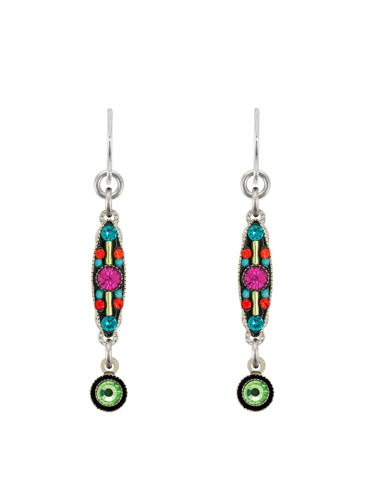 E581-MC Daydream Navete w/Drop Earrings-Multicolor