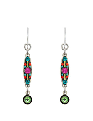 E581-MC Daydream Navete w/Drop Earrings-Multicolor