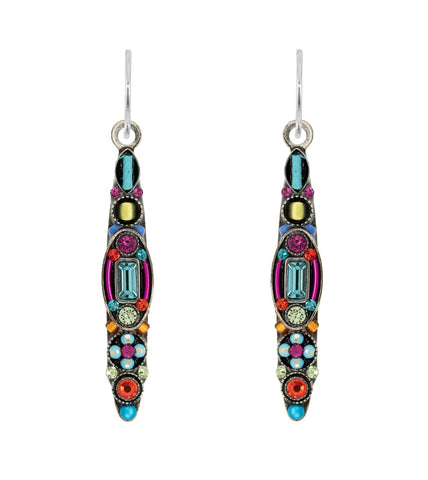 E583-MC Bon-Vivant Skinny Earrings-Multicolor