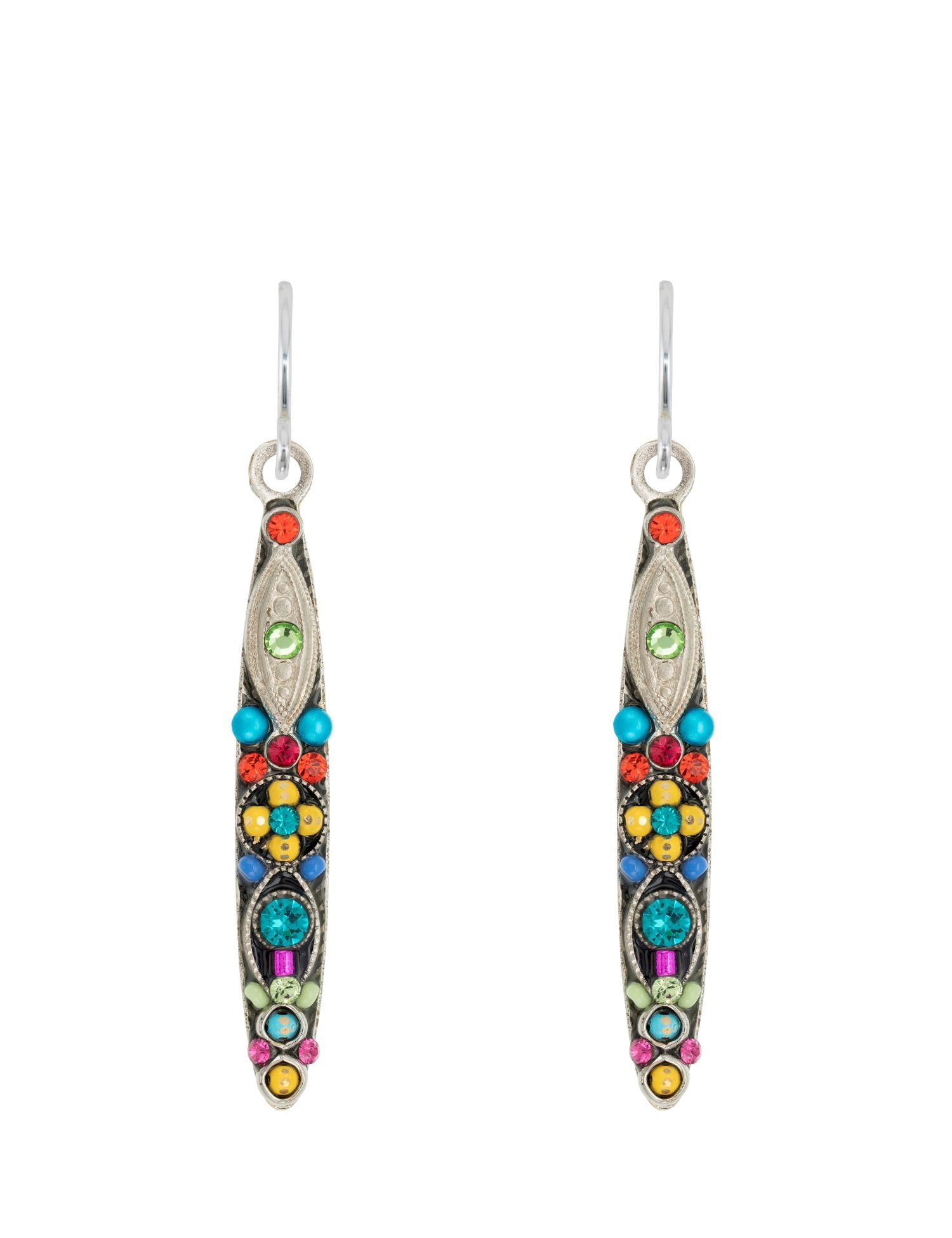 E585-MC Bon-Vivant Skinny Earrings-Multicolor