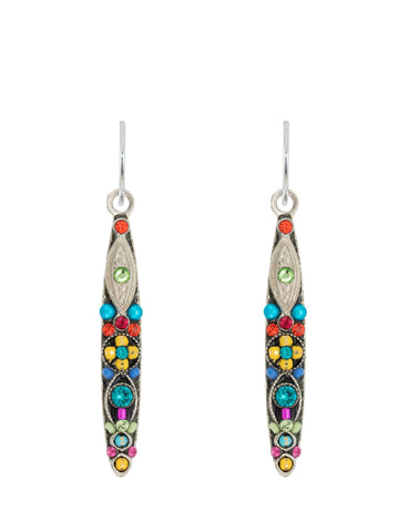 E585-MC Bon-Vivant Skinny Earrings-Multicolor