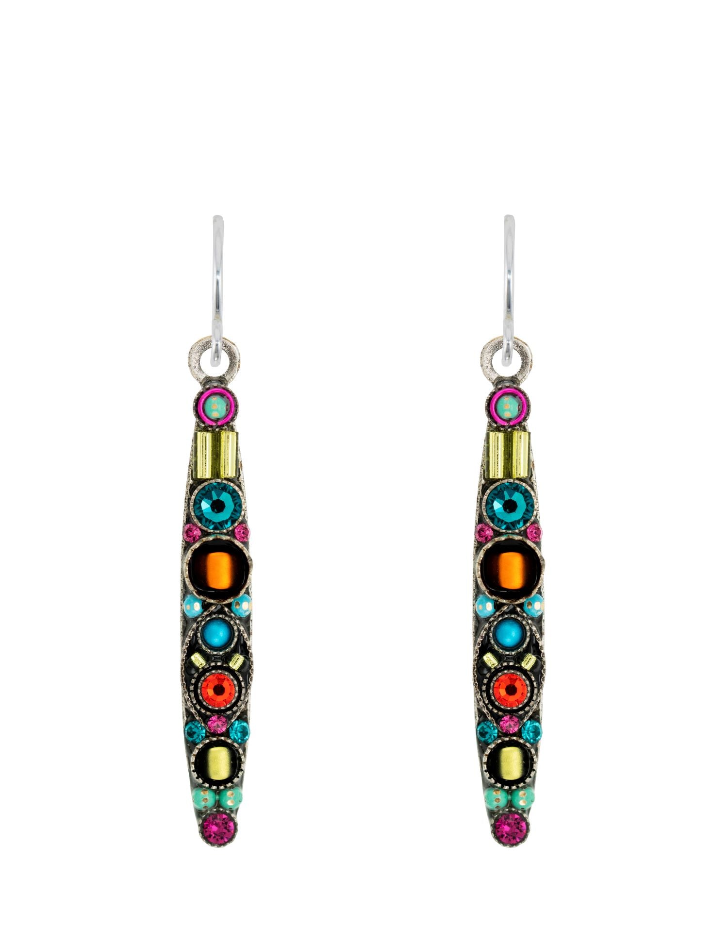 E586-MC Bon-Vivant Skinny Earrings-Multicolor