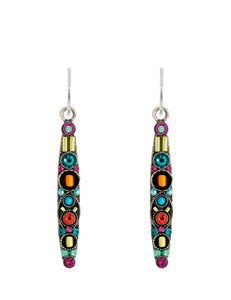 E586-MC Bon-Vivant Skinny Earrings-Multicolor
