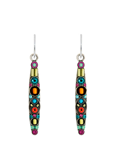 E586-MC Bon-Vivant Skinny Earrings-Multicolor