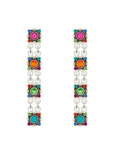 E605P-MC Dulce Linear Post Earrings-Multicolor