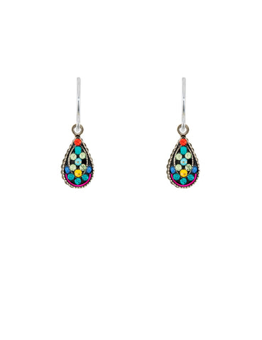 E656-MC Mini Drop Earrings-Multicolor
