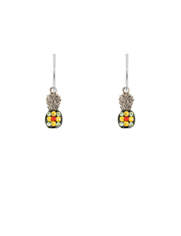 E657-MC Mini Pineapple Earrings-Multicolor