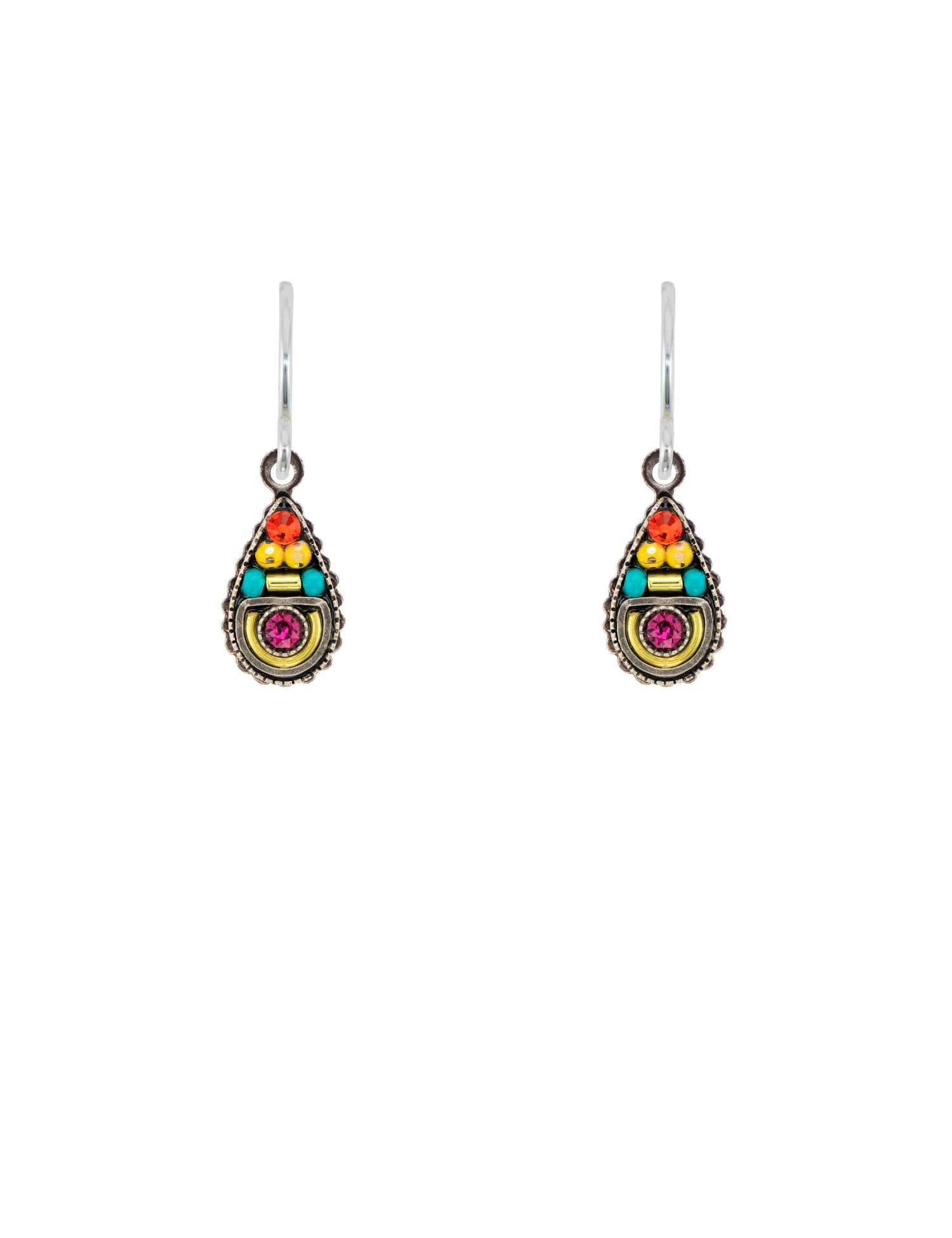 E661-MC Mini Drop Earrings-Multicolor