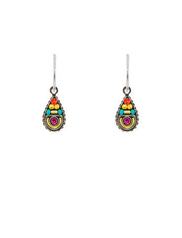 E661-MC Mini Drop Earrings-Multicolor