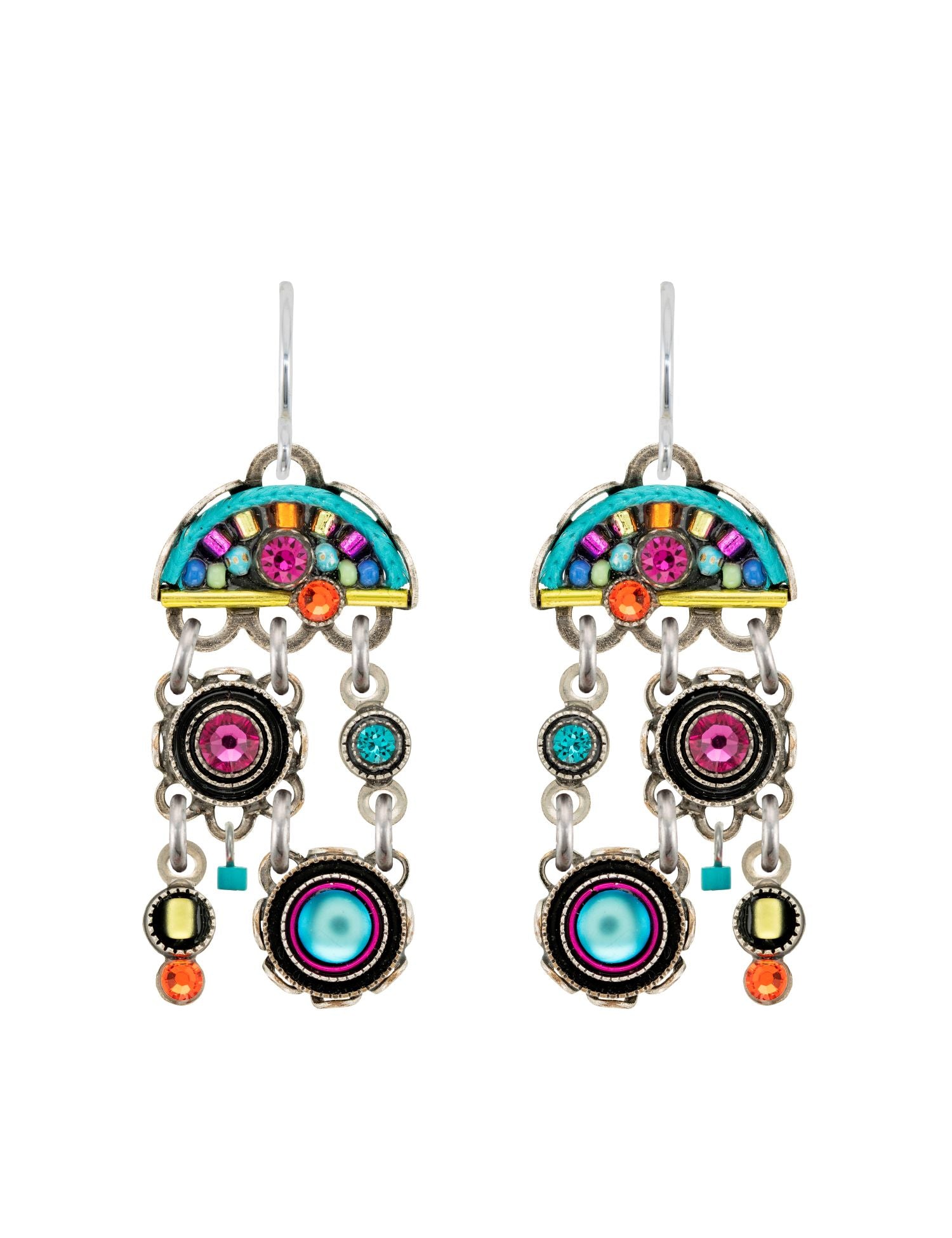 E681-MC Cirque Mobile Earrings-Multicolor