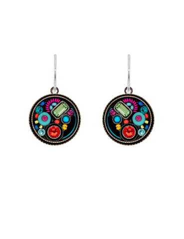 E781-MC Calypso Round Earrings-Multicolor