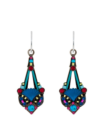 E803-JT Moonlight Parisian Drop Earrings-Jewel Tone