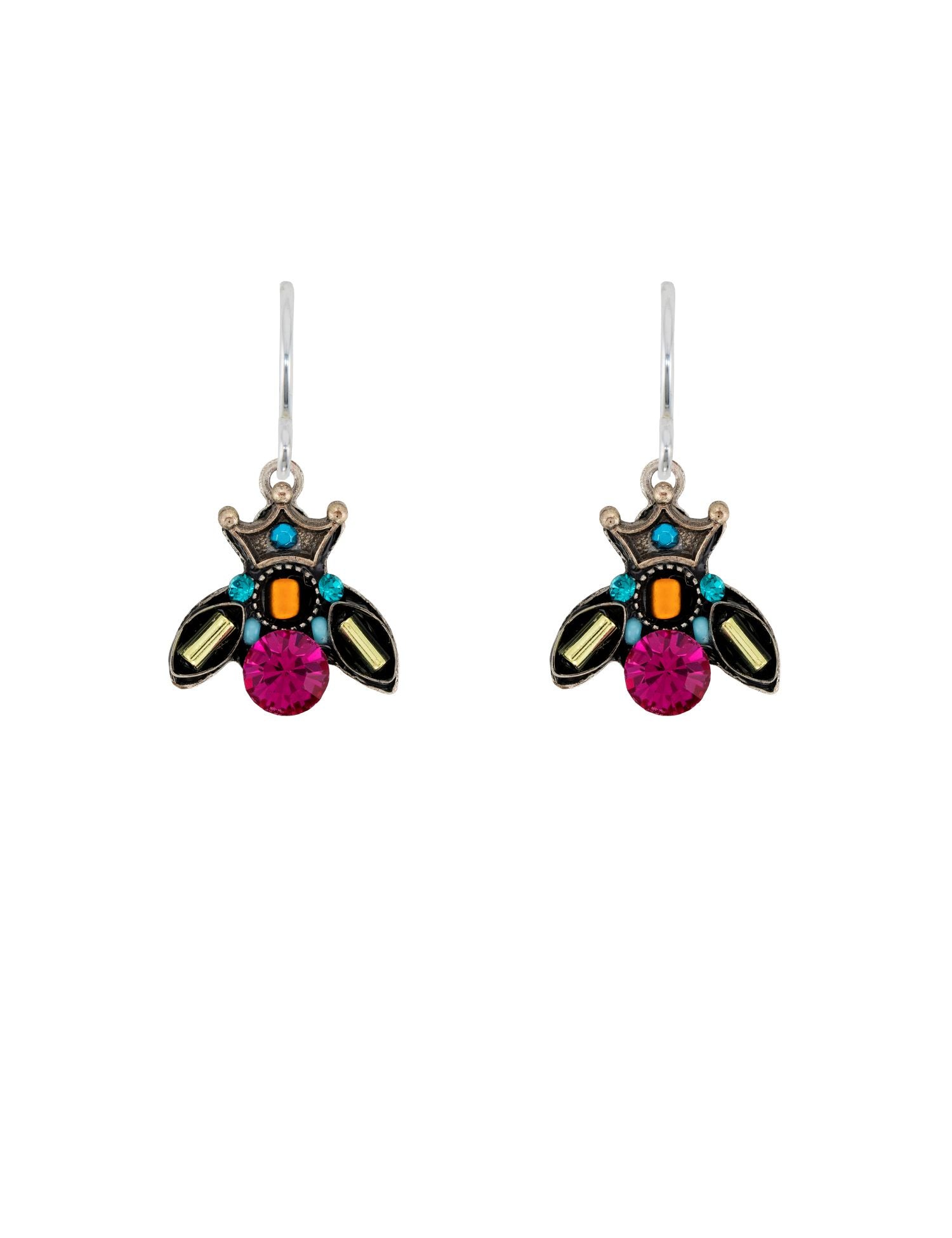 E819-MC Queen Bee Earrings-Multicolor