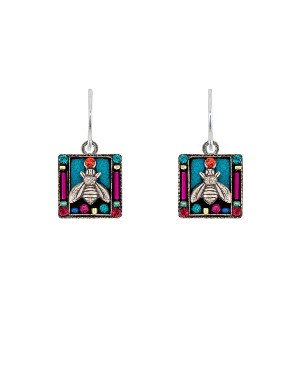 E828-MC Nature Bee Earrings-Multicolor