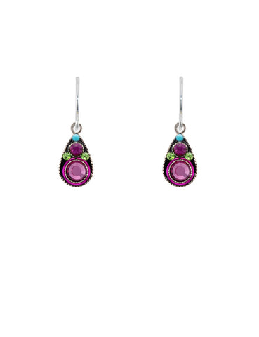 E89-ROSE Petite Drop Earrings-Rose