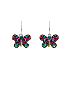 E93-EM Butterfly Petite Earrings-Emerald