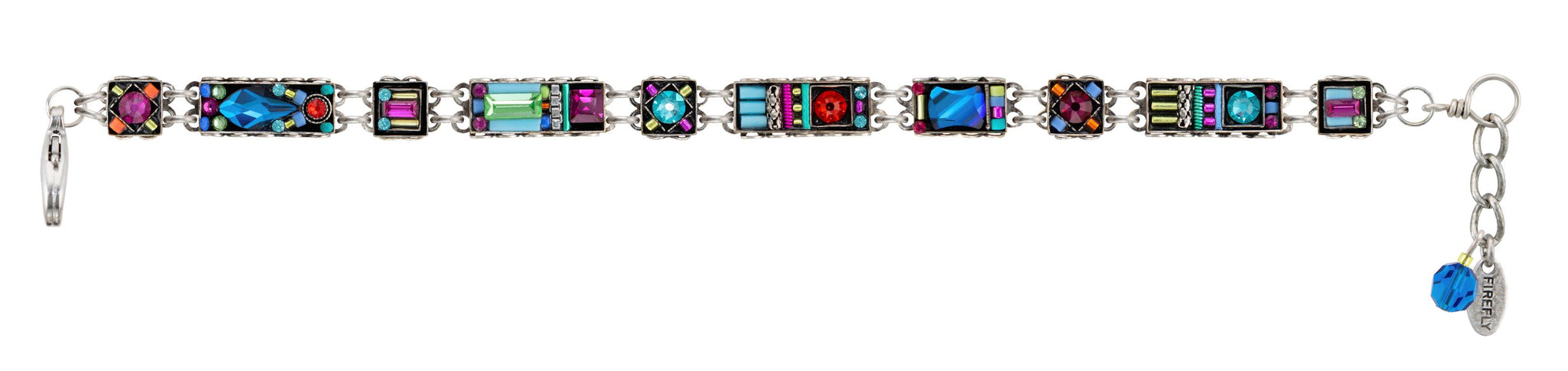 3138-MC Milano Thin Rectangular Bracelet-Multicolor