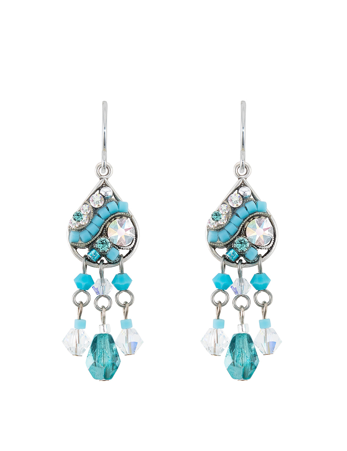 6544-ICE Mosaic Earrings-Ice