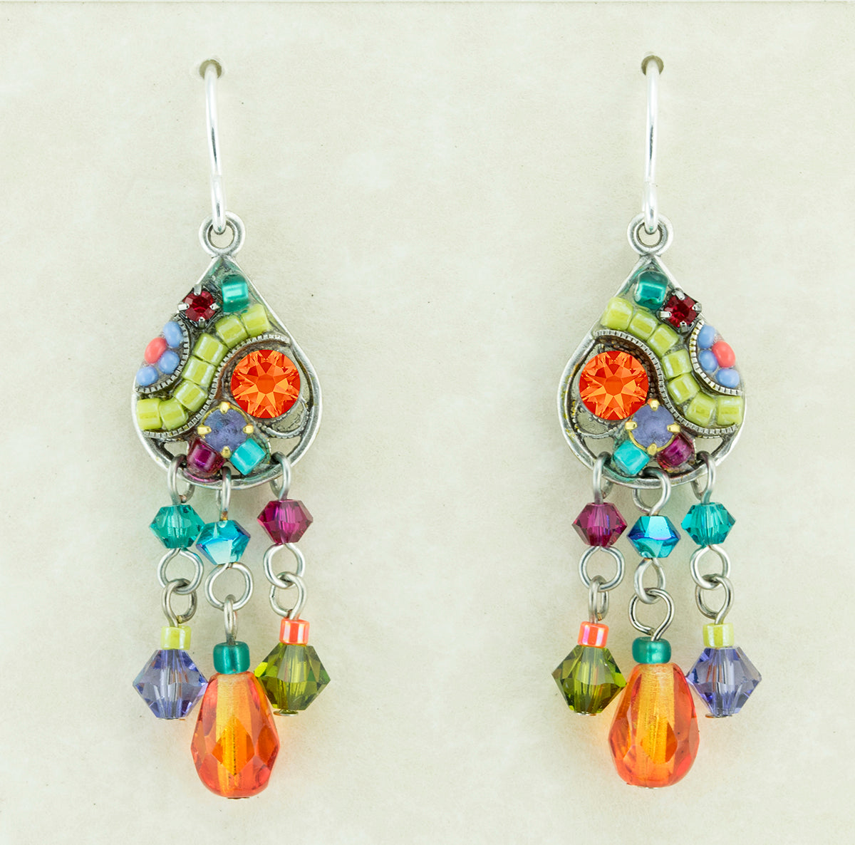 6544-MC Mosaic Earrings-Multicolor