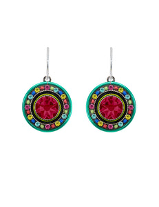 6634-MC La Dolce Vita Round Earrings-Multi Color