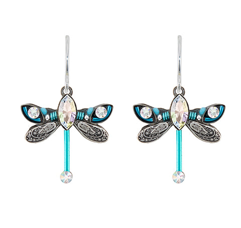 6806-ICE Petite Dragonfly Earrings-Ice
