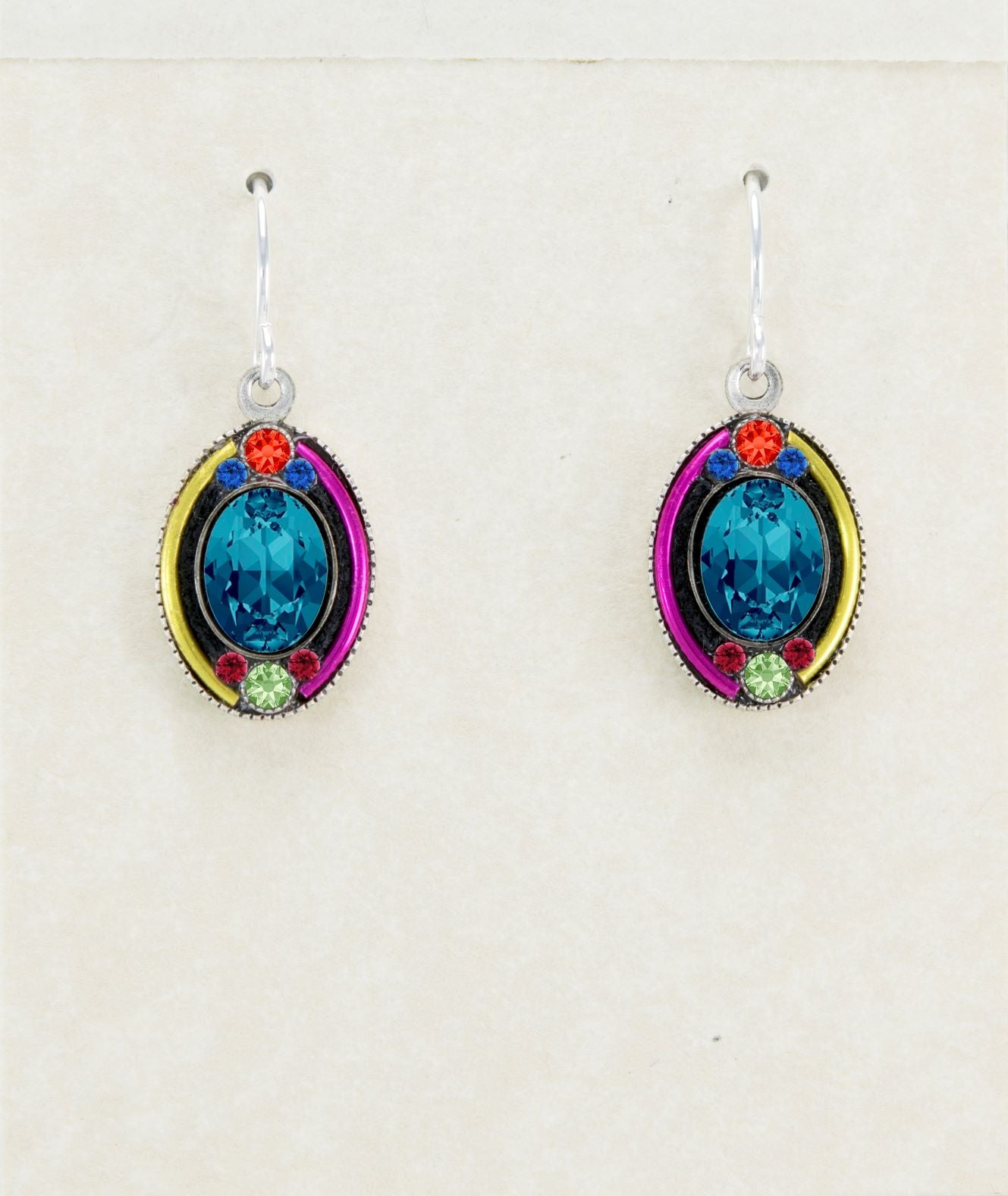 7476-MC La Dolce Vita Oval Earrings-Multicolor