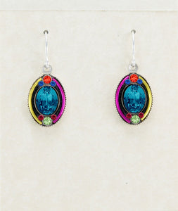 7476-MC La Dolce Vita Oval Earrings-Multicolor