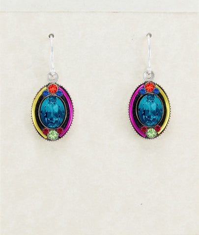 7476-MC La Dolce Vita Oval Earrings-Multicolor