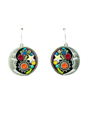 7712-MC Moon Earrings - Multicolor