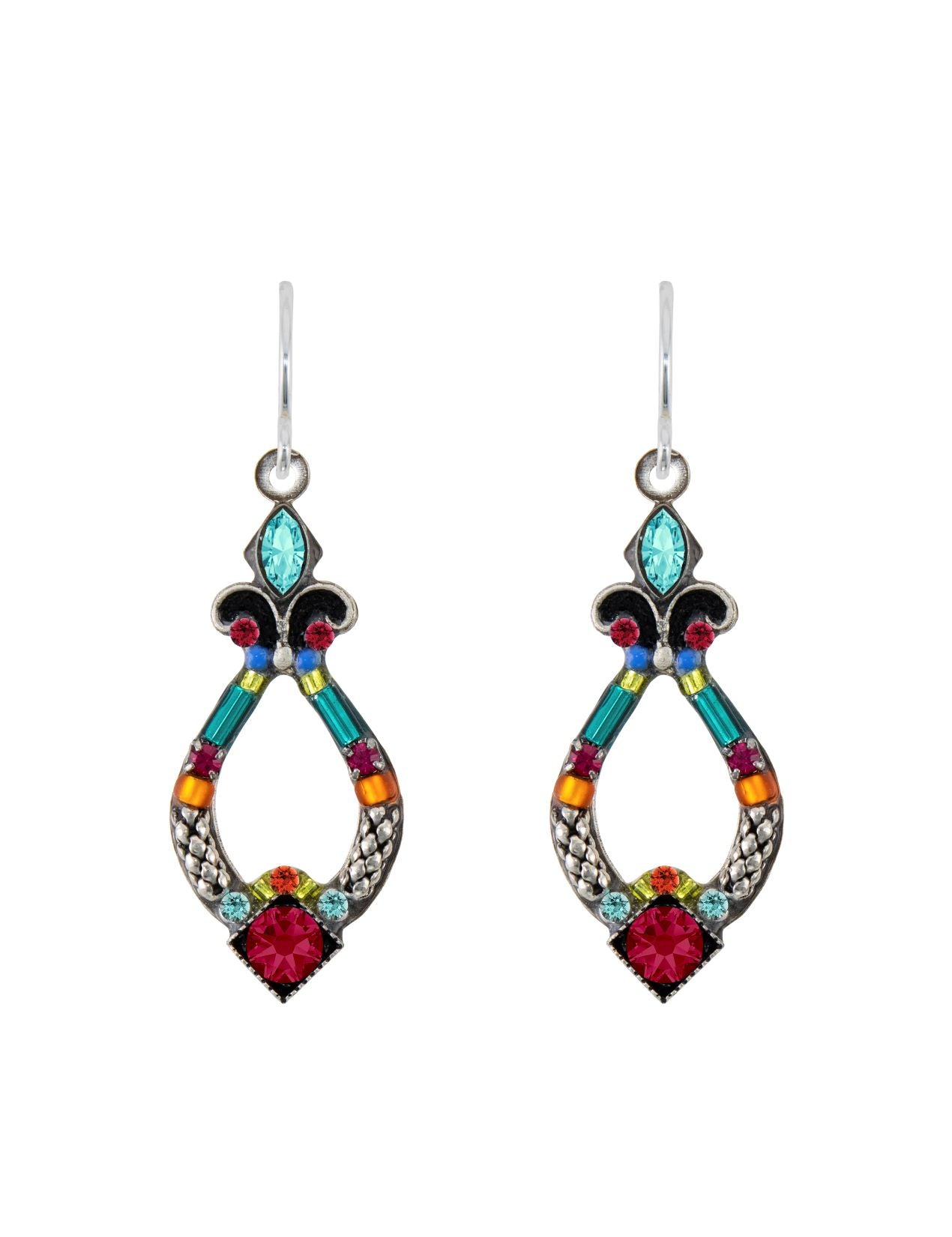 7751-MC Angels Harp Earrings-Multicolor