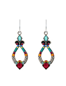 7751-MC Angels Harp Earrings-Multicolor