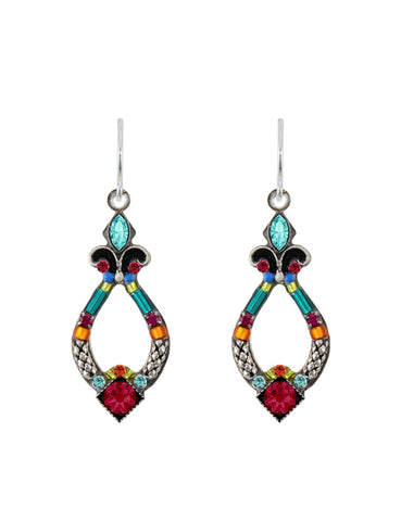 7751-MC Angels Harp Earrings-Multicolor