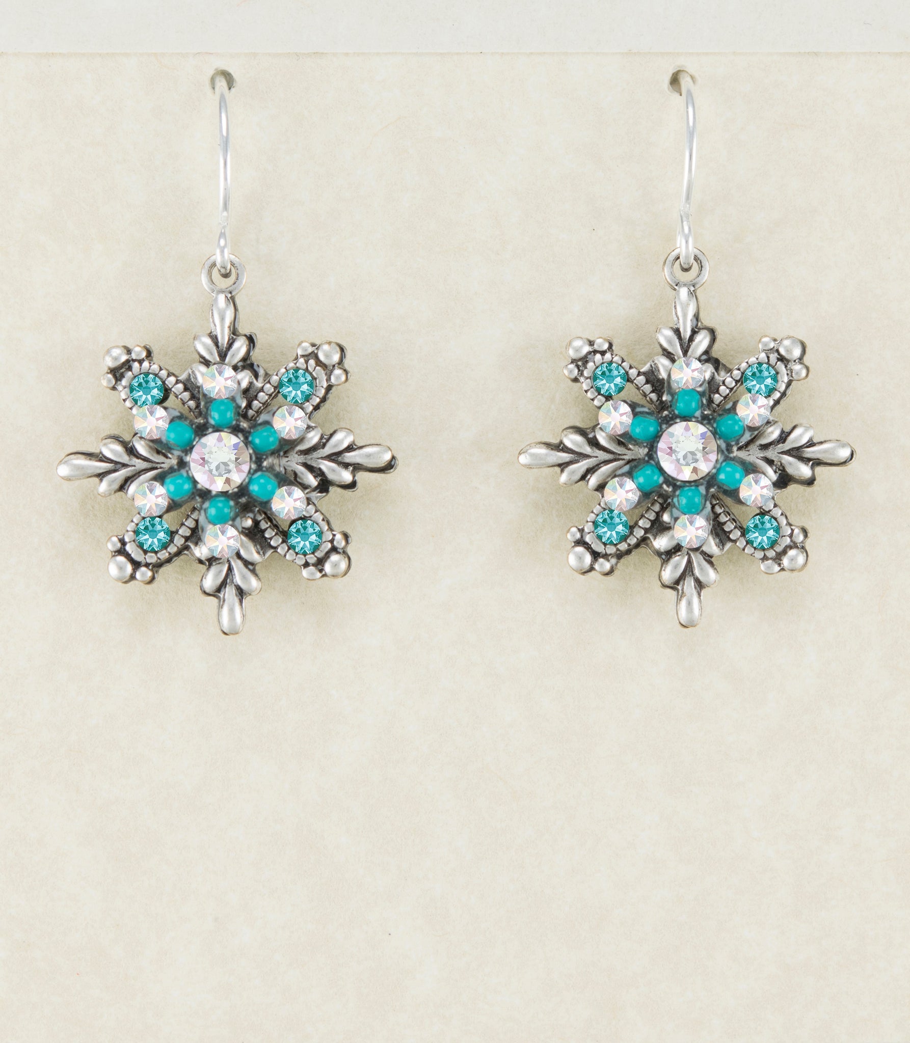 7813-ICE Snowflake Earrings-Ice