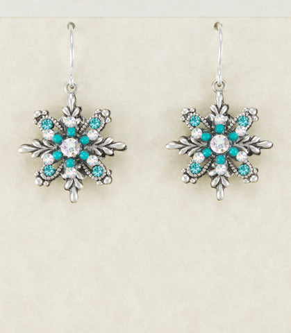 7813-ICE Snowflake Earrings-Ice