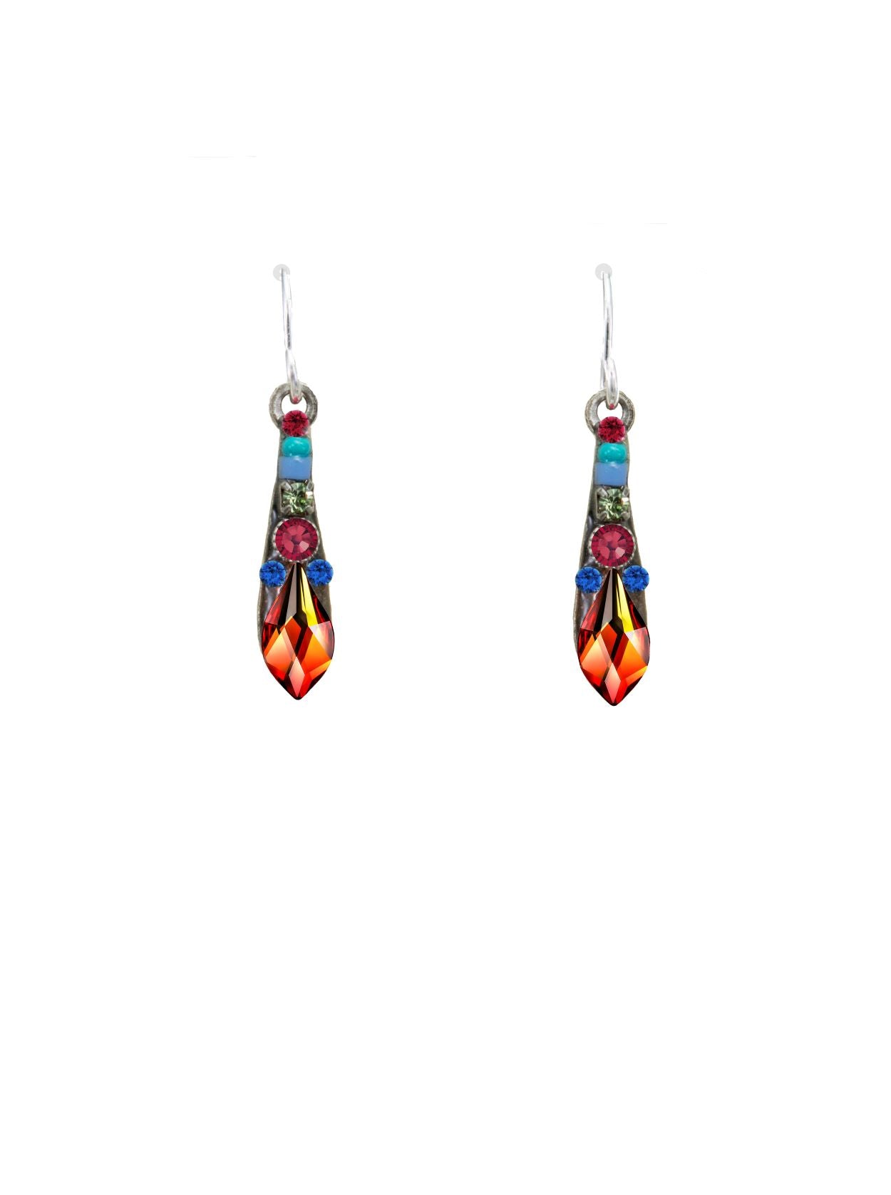 7847-MC Gazelle Small Drop Earrings- Multicolor