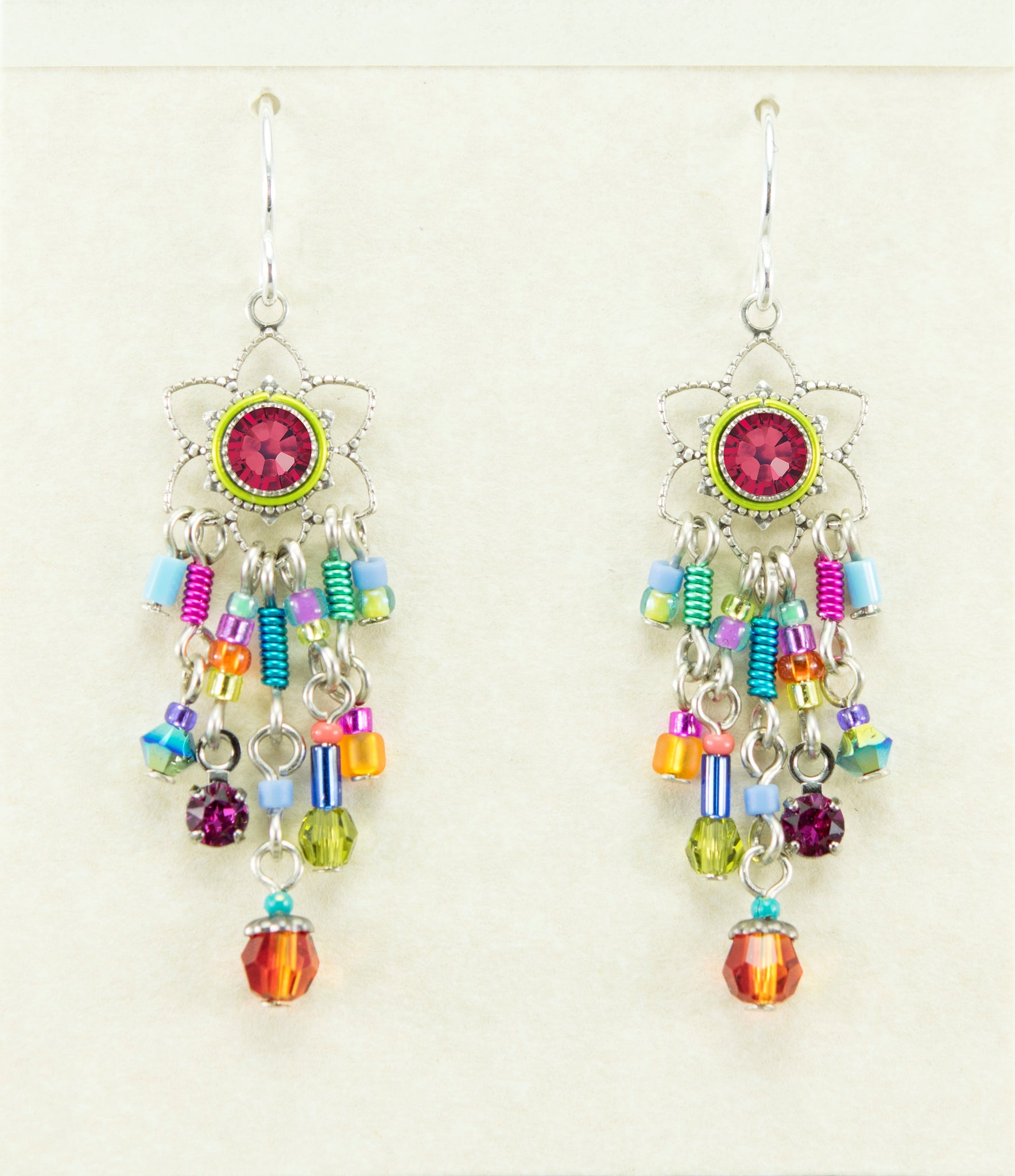 7868-MC Light long Earrings-Multicolor