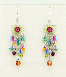 7868-MC Light long Earrings-Multicolor