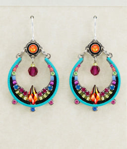 7880-MC Lunette Earrings-Multicolor