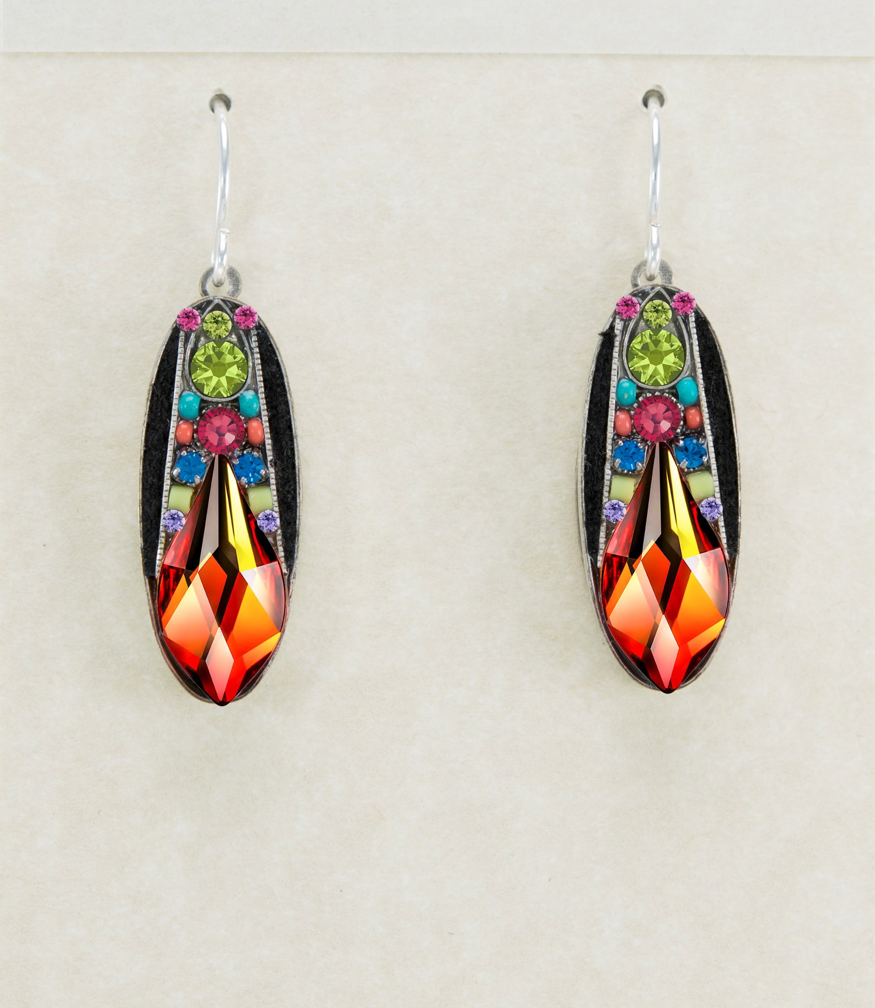 7908-MC Diva Large Earrings-Multicolor