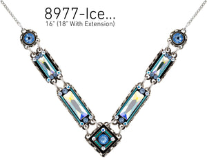 8977-ICE Architectural Necklace-Ice