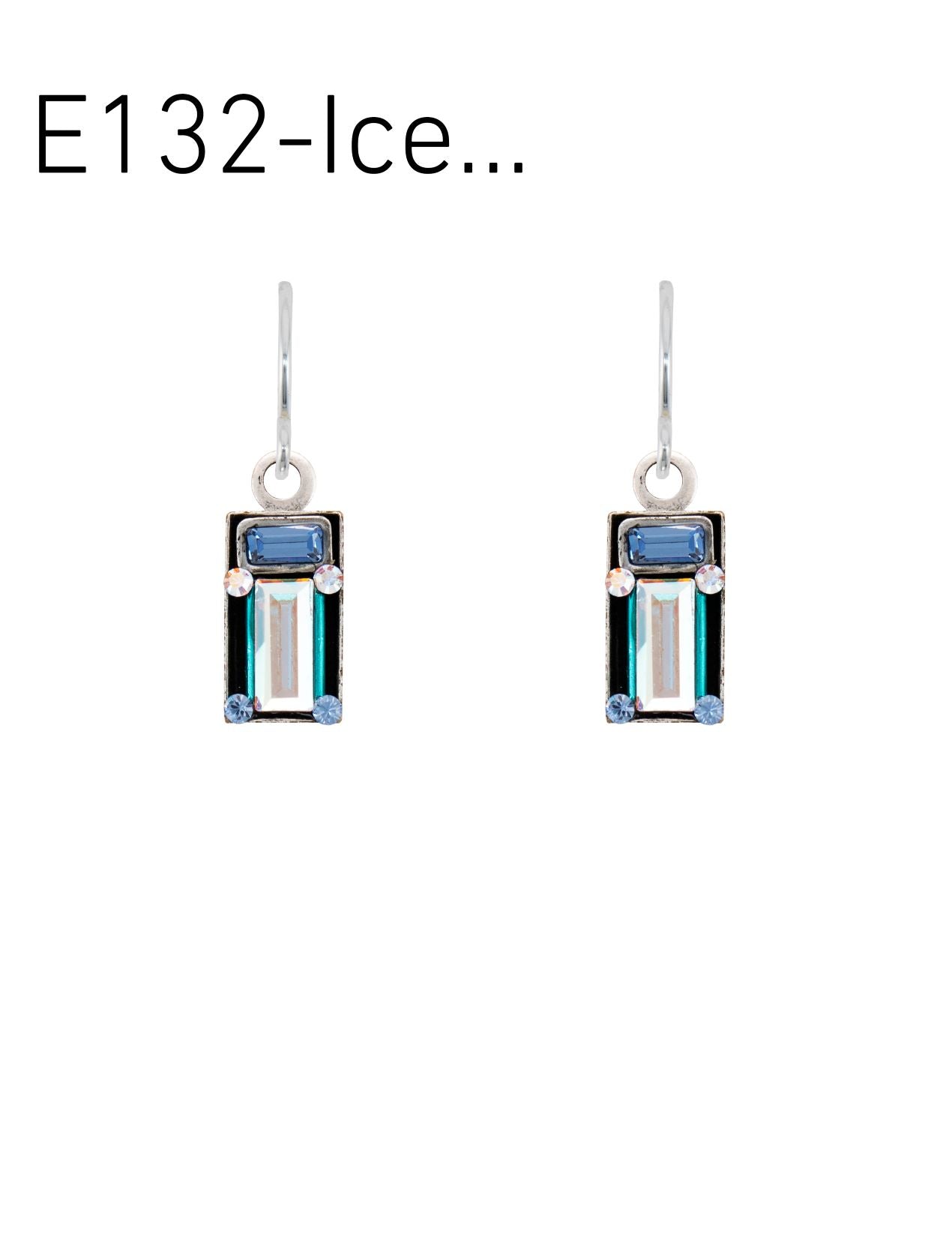 E132-ICE Architecural Earrings - Ice