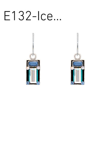 E132-ICE Architecural Earrings - Ice