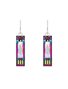 E158-MC Rectangle Earrings-Multicolor