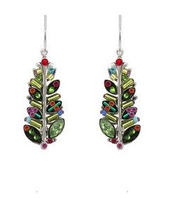 E261-MC Xmas Tree Earrings- Multicolor